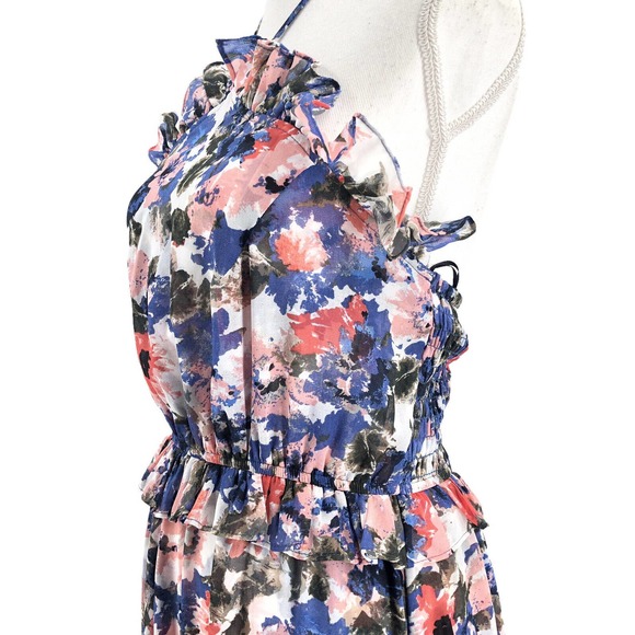🚨Misa Los Angeles X Revolve NEW Womens Size Large Dallin Dress Tie Dye Floral - Picture 7 of 12
